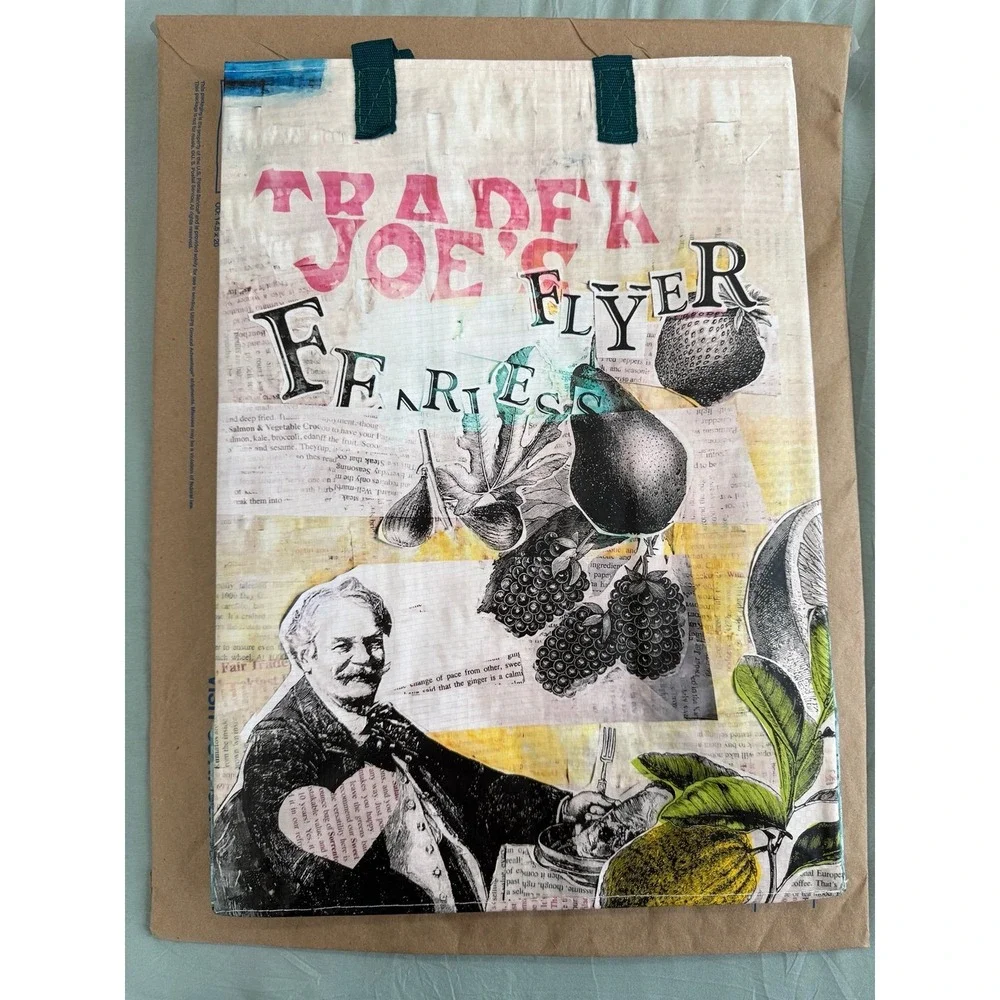Trader Joe's Fearless Flyer Reusable Tote‎ Bag Collage Design (2025)